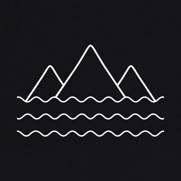 The Minimalistic Art Of Mountain And Ocean Water Waves by mangobanana